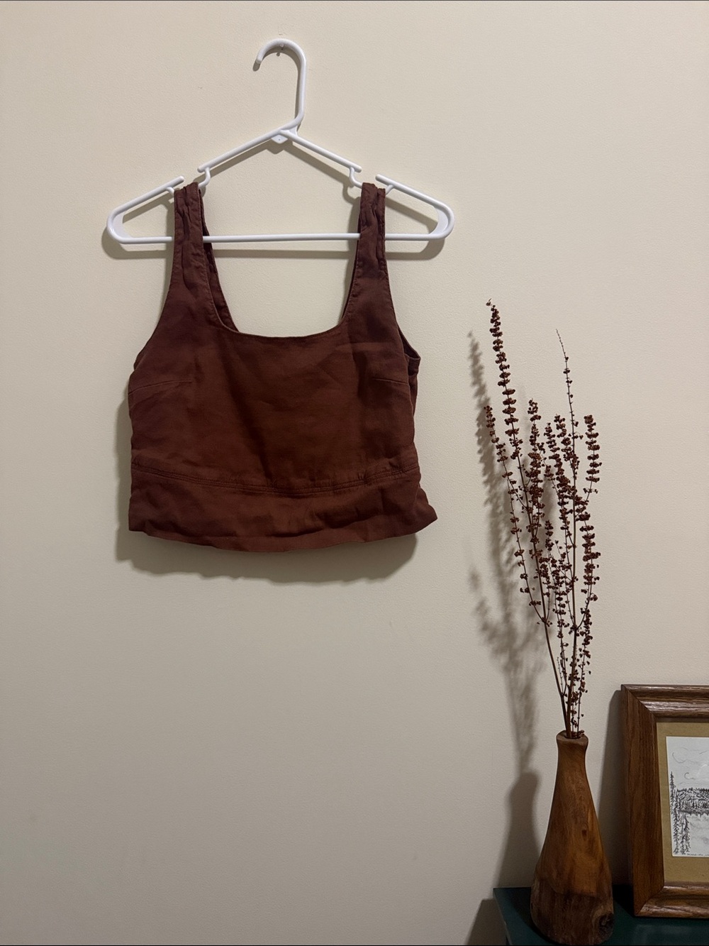Women’s Brown Crop Tank